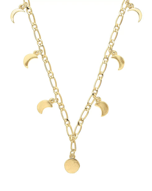 Alex and Ani Lunar Phase Adjustable Necklace in 14K Gold-Plated Sterling Silver